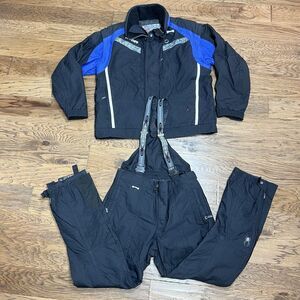 VTG 90s Spyder Competition Blue/ Black Ski Snowboard Jacket Thinsulate Mens XL